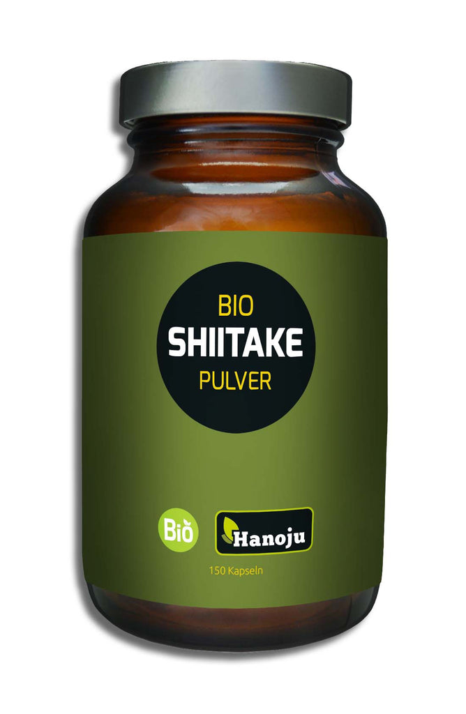 HANOJU Bio Shiitake Pilz Pulver – 150 Kapseln