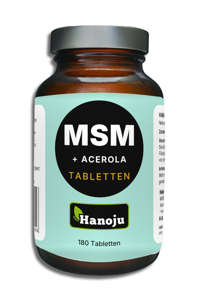 MSM 660 mg + Acerola – Methylsulfonylmethan, vegan, 180 Tabletten