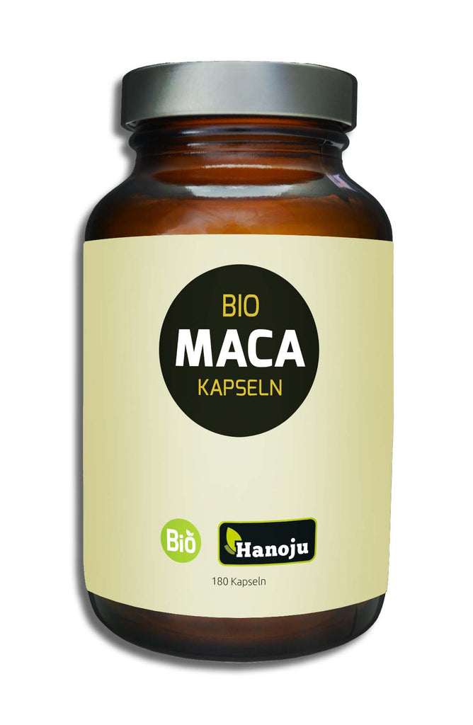 HANOJU Bio Maca Pulver 500 mg, 180 Kapseln