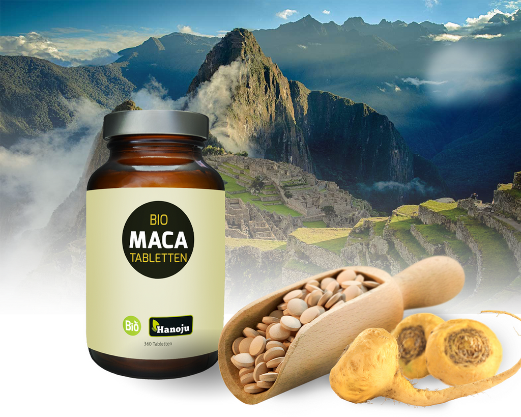 HANOJU Bio Maca Pulver 500 mg, 360 Tabletten